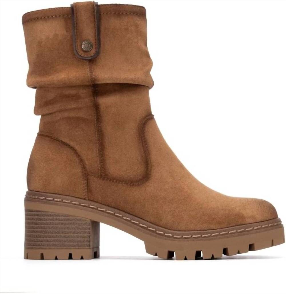NEW REFRESH women's ankle booties in taupe